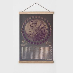 2024 moon calendar with poster hanger